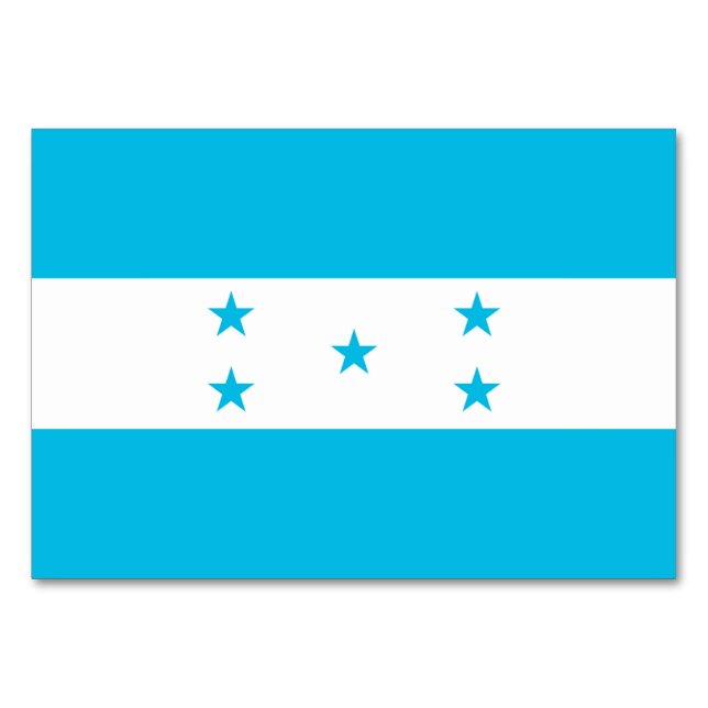 Patriotic table card with Flag of Honduras (Back)