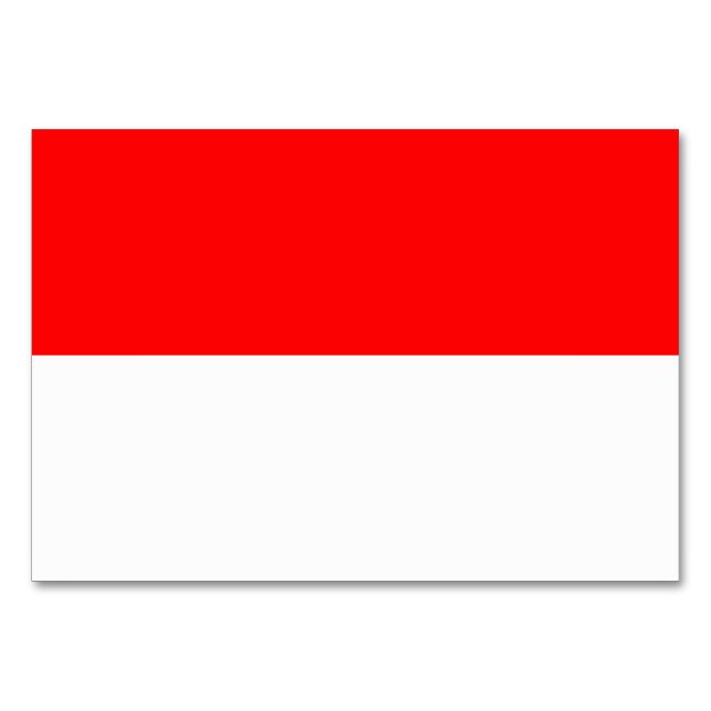 Patriotic table card with Flag of Indonesia (Back)