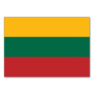 Patriotic table card with Flag of Lithuania