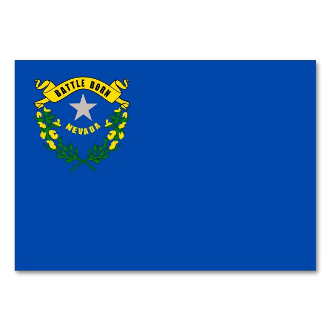 Patriotic table card with Flag of Nevada (Back)