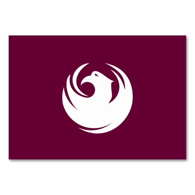 Patriotic table card with Flag of Phoenix City (Front)