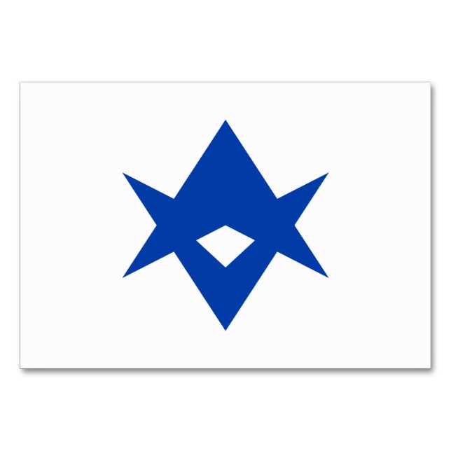 Patriotic table card with Flag of Toyota City (Front)