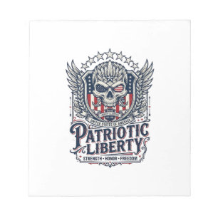 Patriotic Tactical Eagle Skull Military Inspired S Notepad