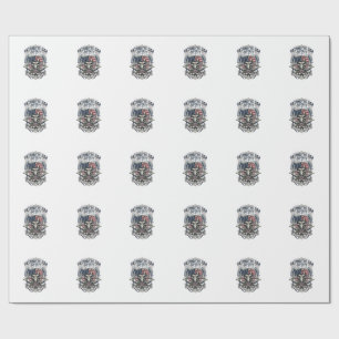 Patriotic Tactical Eagle Skull Military Inspired S Wrapping Paper