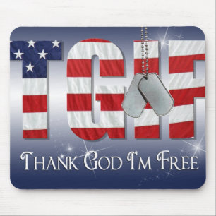 Patriotic Tags Mouse Pad