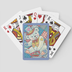 PATRIOTIC TEDDY BEAR & QUILT BICYCLE PLAYING CARDS