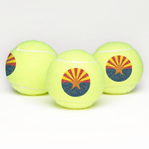 Patriotic Tennis Ball with Flag of Arizona, USA