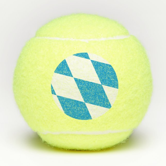 Patriotic Tennis Ball with Flag of Bavaria (Front)