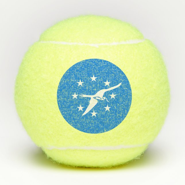 Patriotic Tennis Ball with Flag of Corpus Christi (Front)