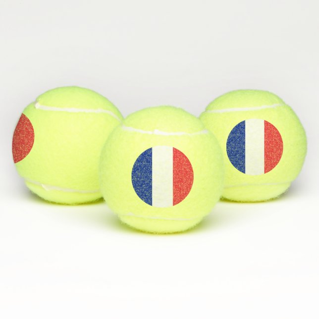 Patriotic Tennis Ball with Flag of France (Multi)