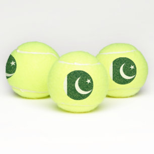 Patriotic Tennis Ball with Flag of Pakistan