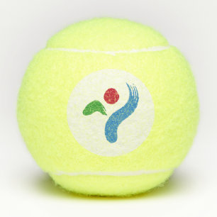 Patriotic Tennis Ball with Flag of Seoul