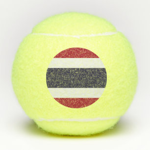 Patriotic Tennis Ball with Flag of Thailand