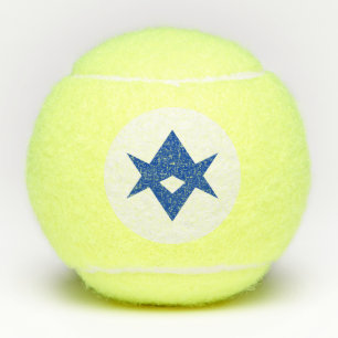 Patriotic Tennis Ball with Flag of Toyota City