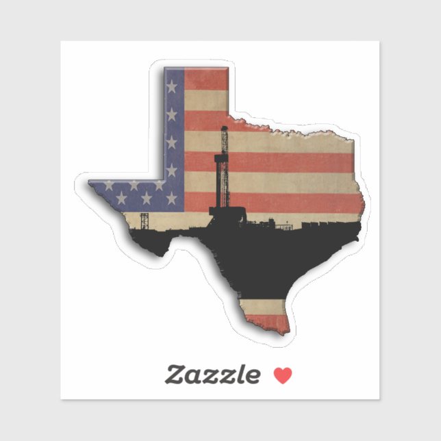 Patriotic Texas Oil Drilling Rig (Sheet)