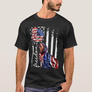 Patriotic Th Of July Weiner Dachshund Dog Freedom T-Shirt