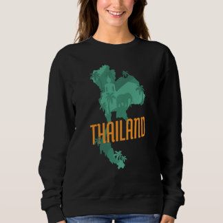 Patriotic Thai National Thailand Map Buddha Statue Sweatshirt