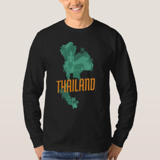 Patriotic Thai National Thailand Map Buddha Statue T-Shirt