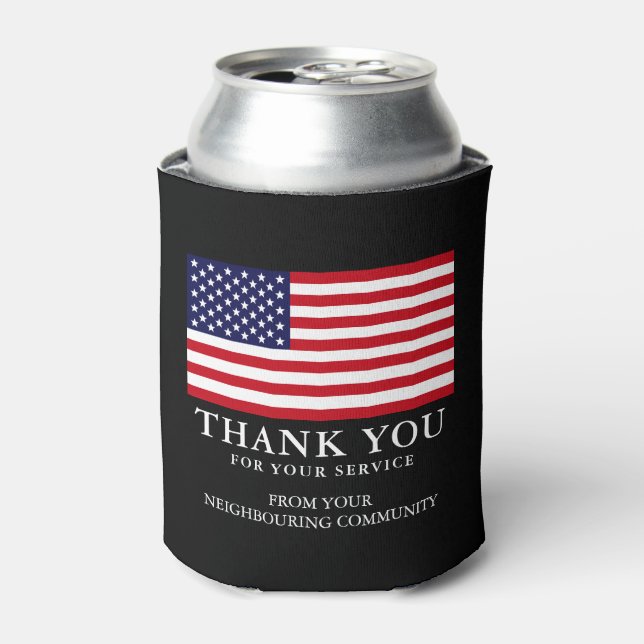 Patriotic Thank You Can Cooler (Can Front)