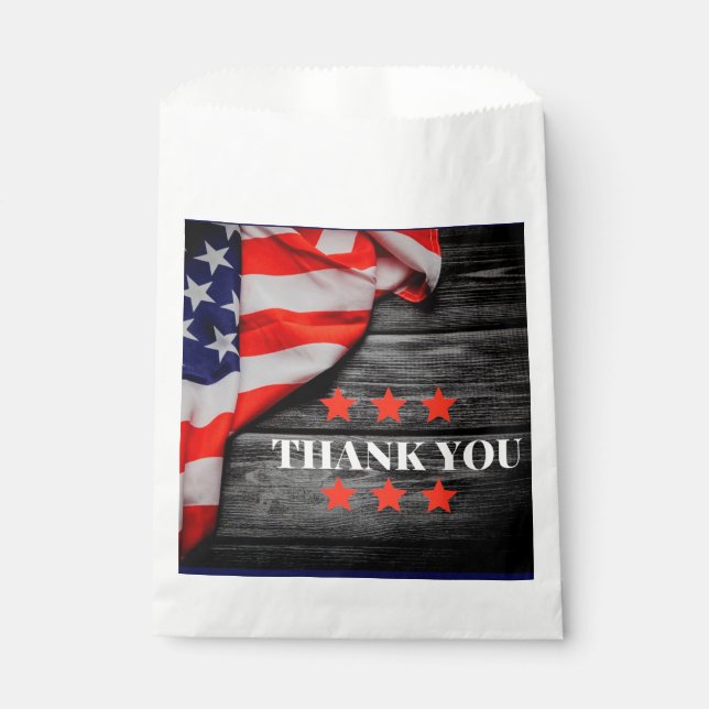 Patriotic Thank you    Favour Bag (Front)