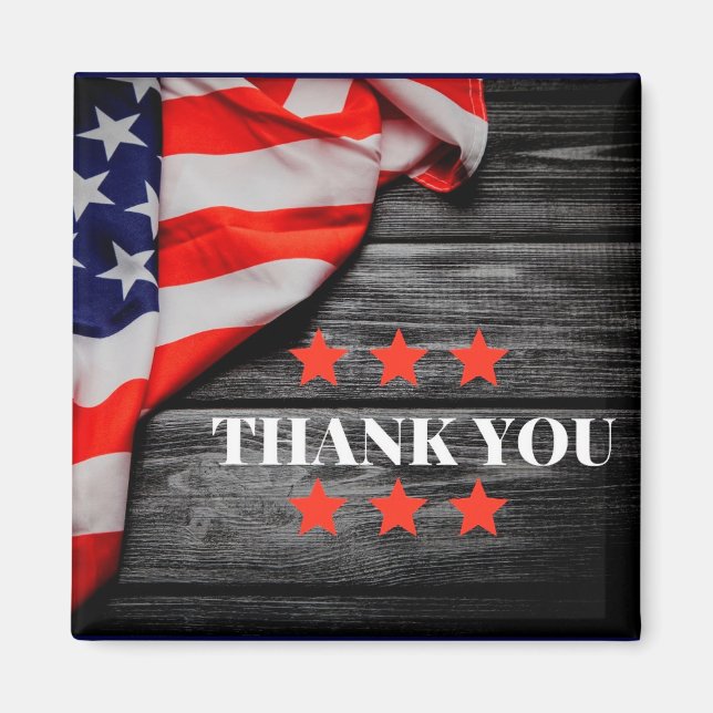 Patriotic Thank you Magnet (Front)