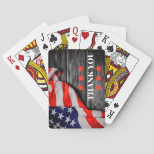Patriotic Thank you Playing Cards