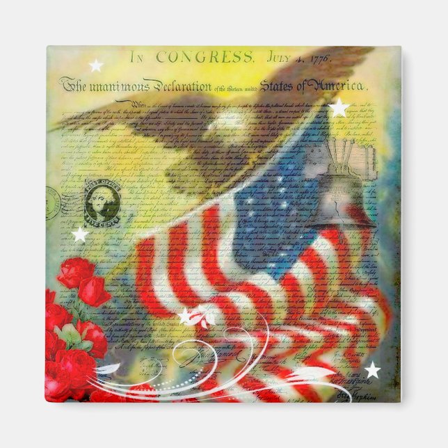 Patriotic theme magnet (Front)