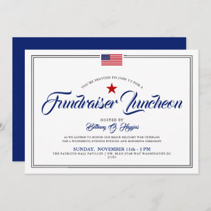 Patriotic Themed  Event American Flag Horizontal   Invitation