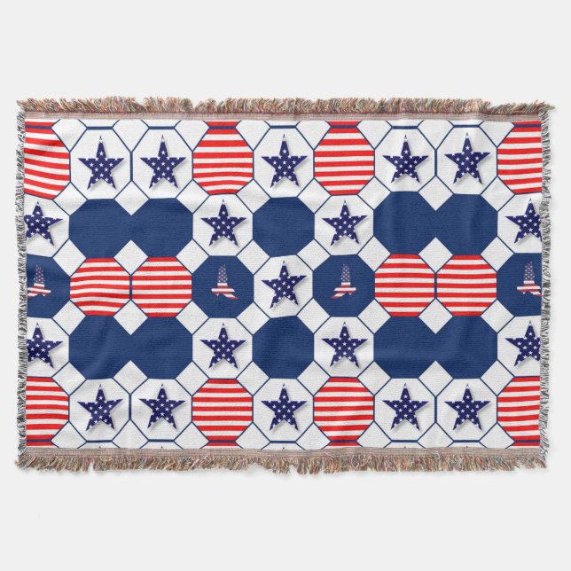 Patriotic Throw Blanket (Front)