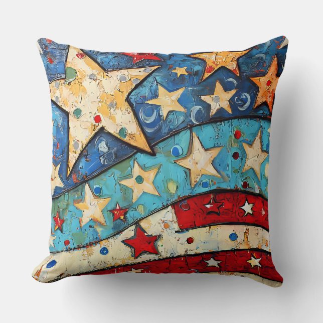 Patriotic  throw pillow (Front)