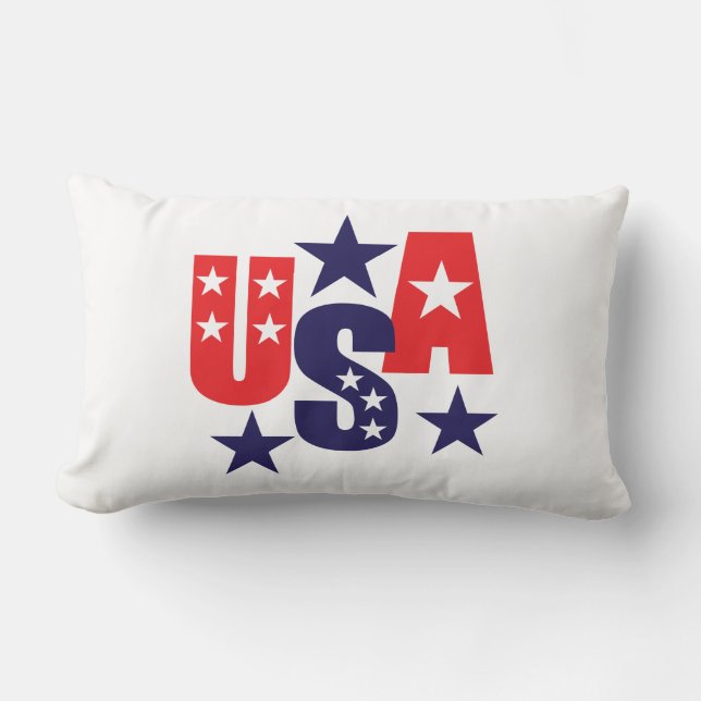 Patriotic Throw Pillow  (Front)
