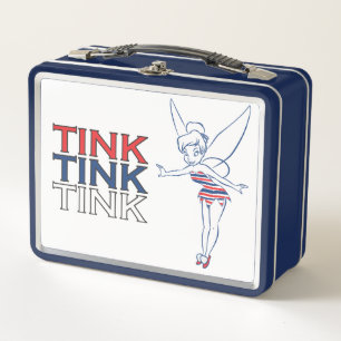 Patriotic Tinker Bell Metal Lunch Box