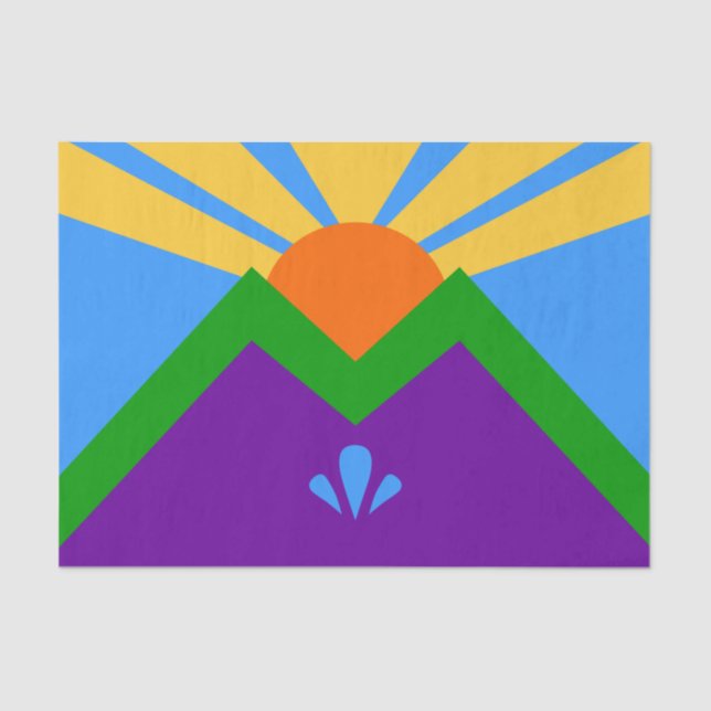 Patriotic tissue paper, flag of Manitou Springs Tissue Paper (Front)