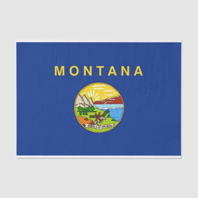 Patriotic tissue paper with flag Montana, USA (Front)