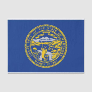 Patriotic tissue paper with flag Nebraska, USA