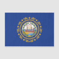 Patriotic tissue paper with flag New Hampshire