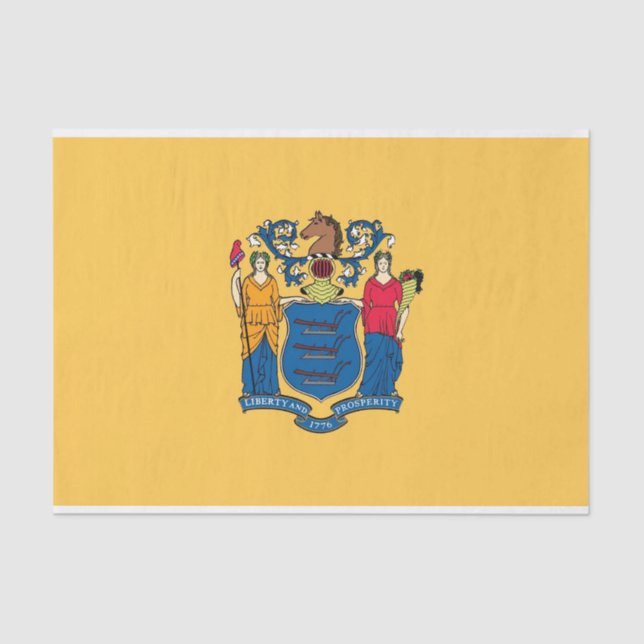 Patriotic tissue paper with flag New Jersey (Front)