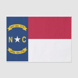 Patriotic tissue paper with flag North Carolina