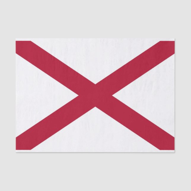Patriotic tissue paper with flag of Alabama,U.S.A. (Front)