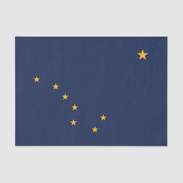 Patriotic tissue paper with flag of Alaska,U.S.A. (Front)