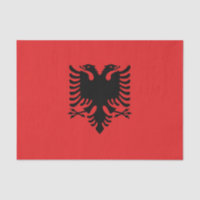 Patriotic tissue paper with flag of Albania