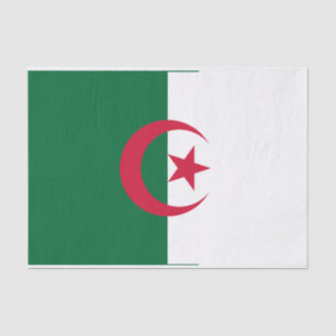 Patriotic tissue paper with flag of Algeria
