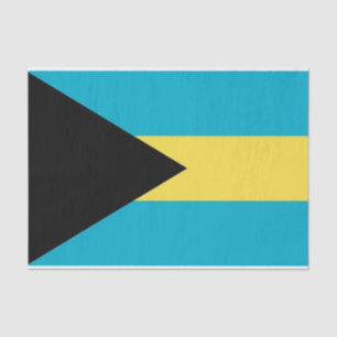 Patriotic tissue paper with flag of Bahamas