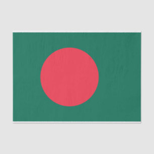 Patriotic tissue paper with flag of Bangladesh