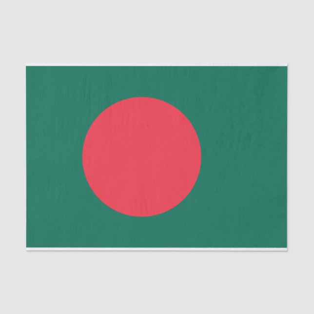 Patriotic tissue paper with flag of Bangladesh (Front)