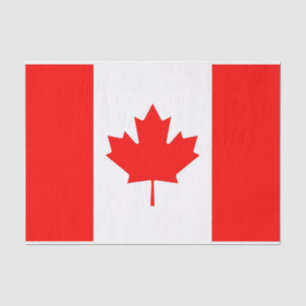 Patriotic tissue paper with flag of Canada