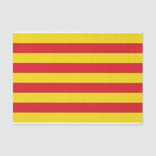 Patriotic tissue paper with flag of Catalonia (Front)