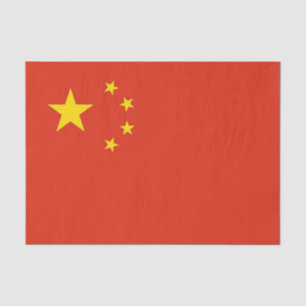 Patriotic tissue paper with flag of China