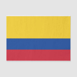 Patriotic tissue paper with flag of Colombia
