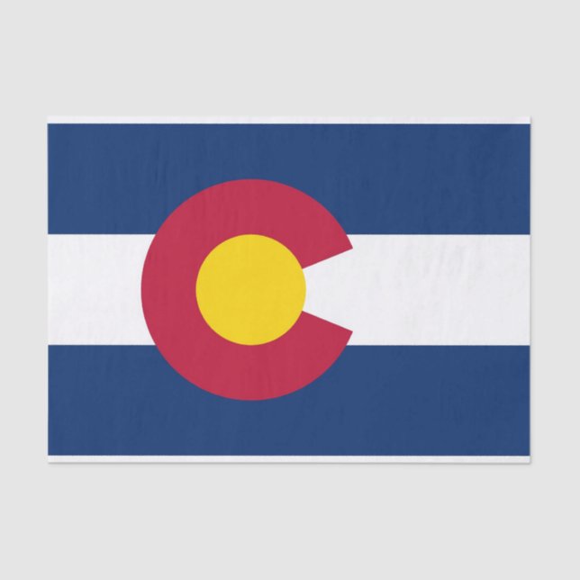 Patriotic tissue paper with flag of Colorado (Front)